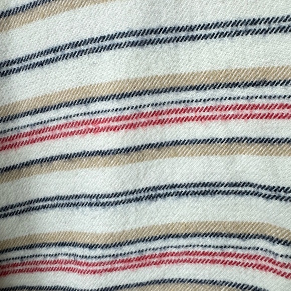 Woolrich Size Medium Striped Flannel Popover Shirt Poncho Style Dolman Sleeve - Picture 9 of 9